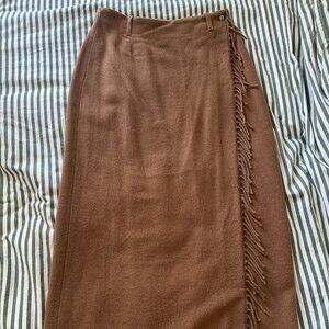 Vintage Brown Wrap Skirt